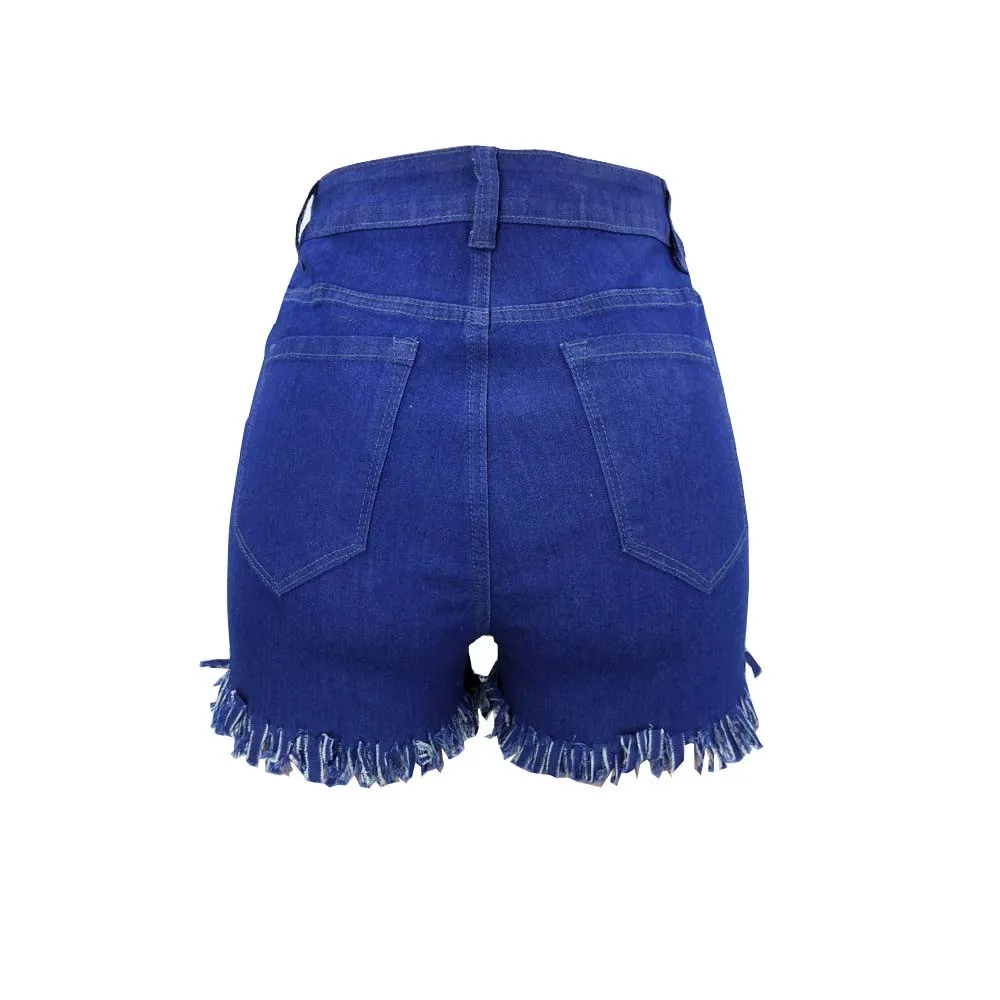 AUSZOSLT женские сексуальные рваные прикладочные эластичные Короткие штаны