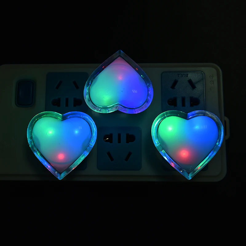 

Shaped Heart Wall Nightlights LED Night Light Romantic Home Decor Lamp Light US Plug