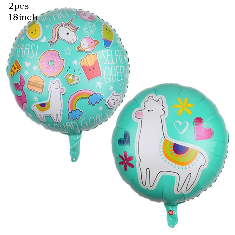 Лама Майларовый фольгированный шар, украшение для дня рождения, милые латексные шары из альпаки и ламы для мальчиков и девочек, свадебные украшения для детского душа - Цвет: 5