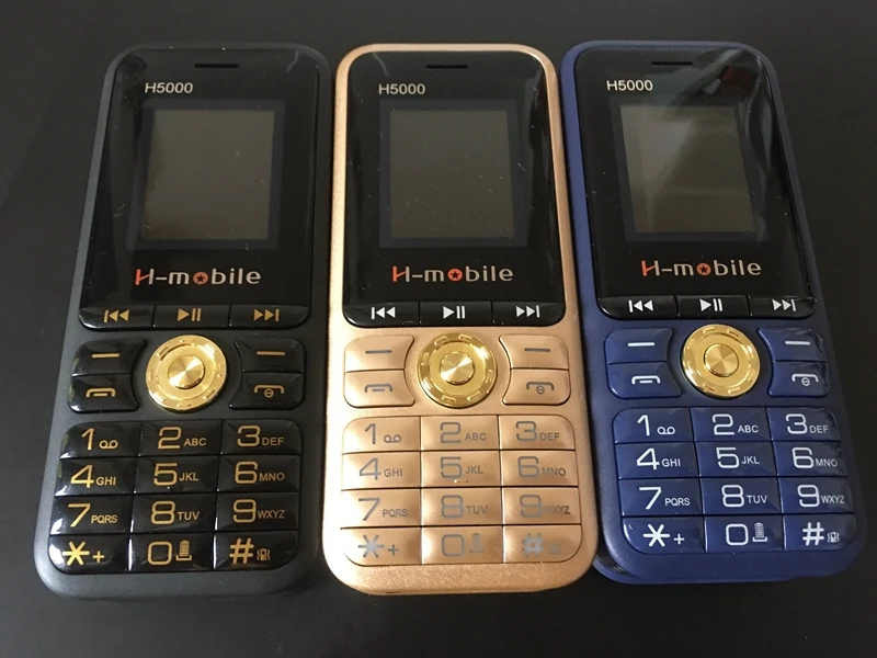 H5000 кнопочный Чехол для мобильного телефона с Мощность банка 4 ядра две Sim Bluetooth