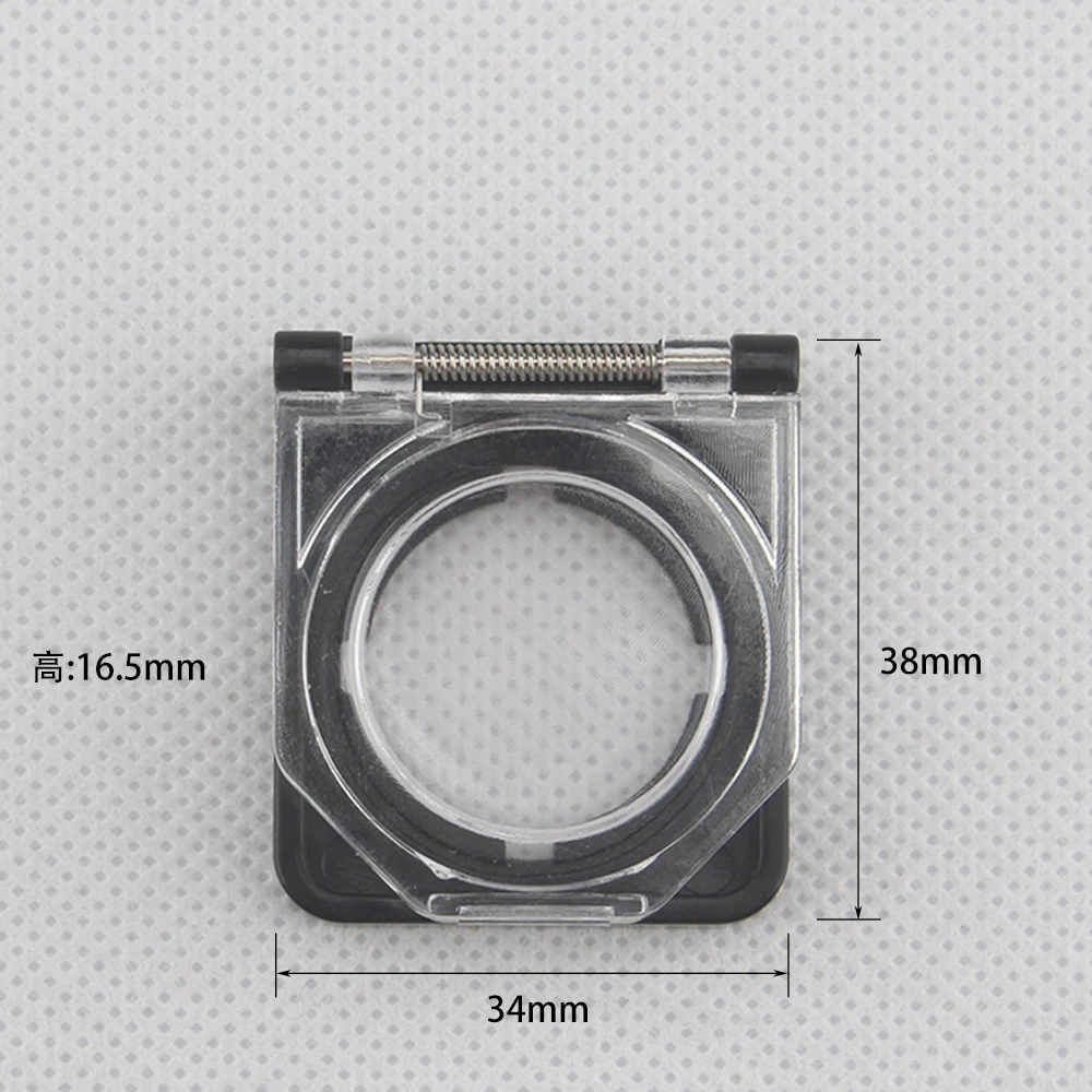 22 мм монтажные отверстия прозрачная пуговица Защитная крышка применяется к LA38/LAY37/XB2/ZB2 кнопочный переключатель