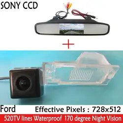 Автопарк CCD HD 4.3 "Car Зеркало заднего вида Мониторы, LED Ночное Видение заднего вида автомобиля Камера для Ford Edge Побег Mercury Mariner