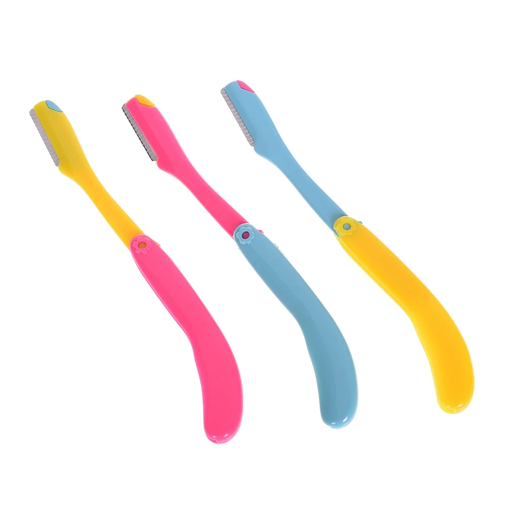 

3pcs Portable Tinkle Eyebrow Trimmer Hair Remover Set Eye Brow Shaver For Makeup Kit Stainless Steel Cutting Cosmetic Tools