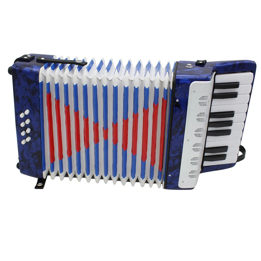 

Mini Small 17-Key 8 Bass Accordion Educational Musical Instrument Toy for Kids Children Amateur Beginner Christmas Gift