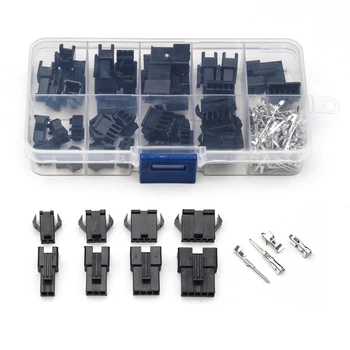 

YT 200PCS 2/3/4/5 Pin Headers Dupont Housing Connectors Male Female Jumper Cable Wire Connectors Terminals Plug Socket With Box