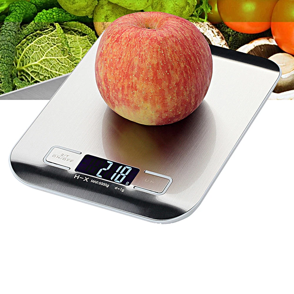 5000g / 1g Digital Scale Cooking Measure Tool Stainless Steel