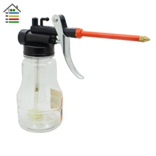 New 250cc High Pressure Llubricating Oil Pot Machine Oiler Bottle Manual Oiling Tools Plastic Shell Oil Grease Guns