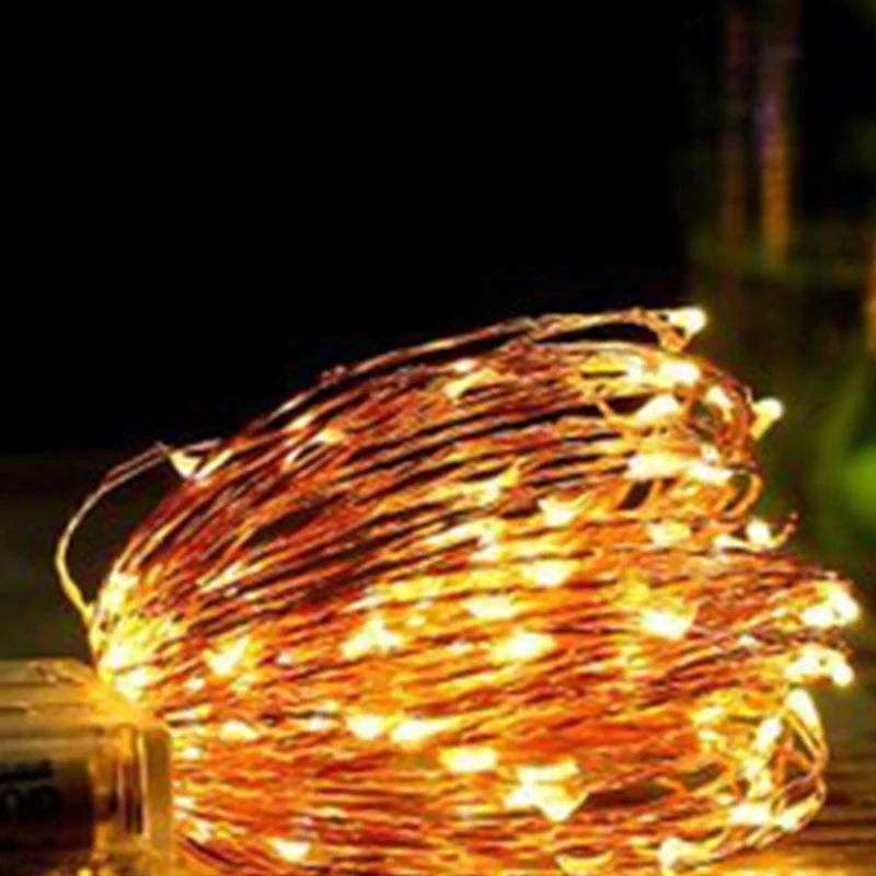 

1pc Battery Copper Wire Colorful Tiny LED String Fairy Light for Christmas Adornment DIY Holiday Wedding Party Decoration