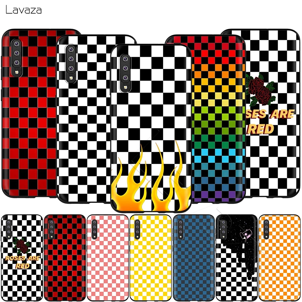 

Lavaza Checkerboard Checkered Case for Samsung Galaxy S6 S7 Edge J6 S8 S9 S10 Plus A3 A5 A6 A7 A8 A9 Note 8 9