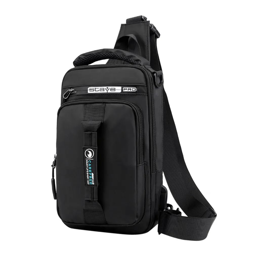 Мужской рюкзак модный открытый Оксфорд USB мини-рюкзак универсальный сумка на плечо сумка на грудь mochila hombre
