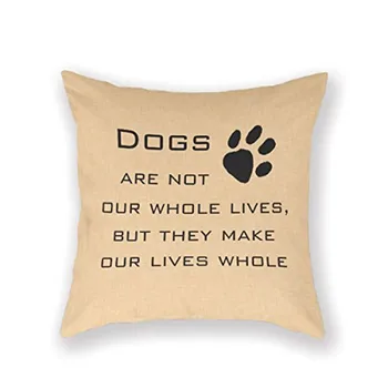 

Square Design Zippered Pillowcase Dog, Text, Dog Lover, Animals Decorative Throw Pillow Cover Cushion Case 18x 18 Inches