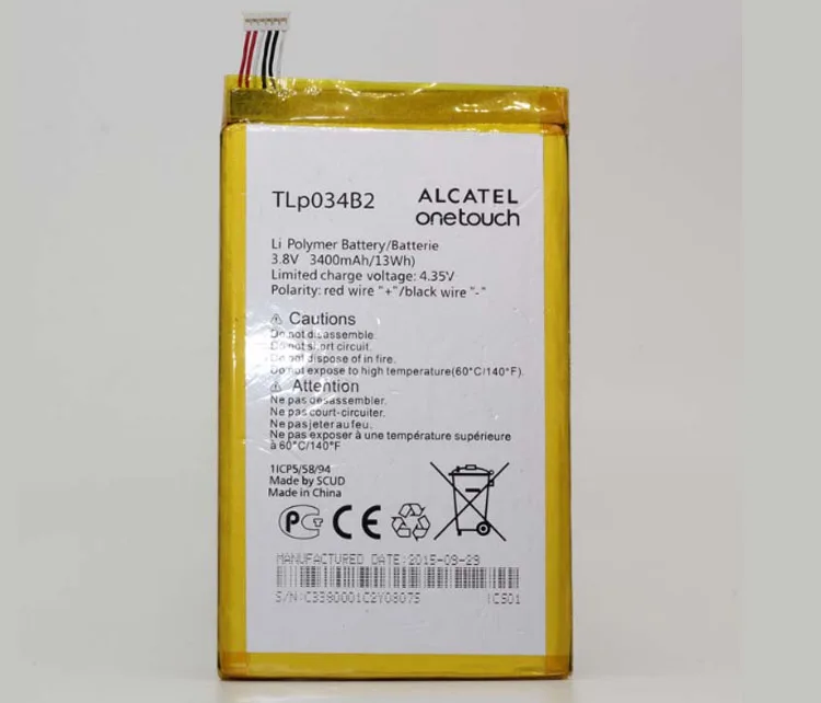 Высокое качество TLp034B2 3400mAh батарея для Alcatel One Touch Onetouch Hero N3 TCL Y910 Y910T | Мобильные