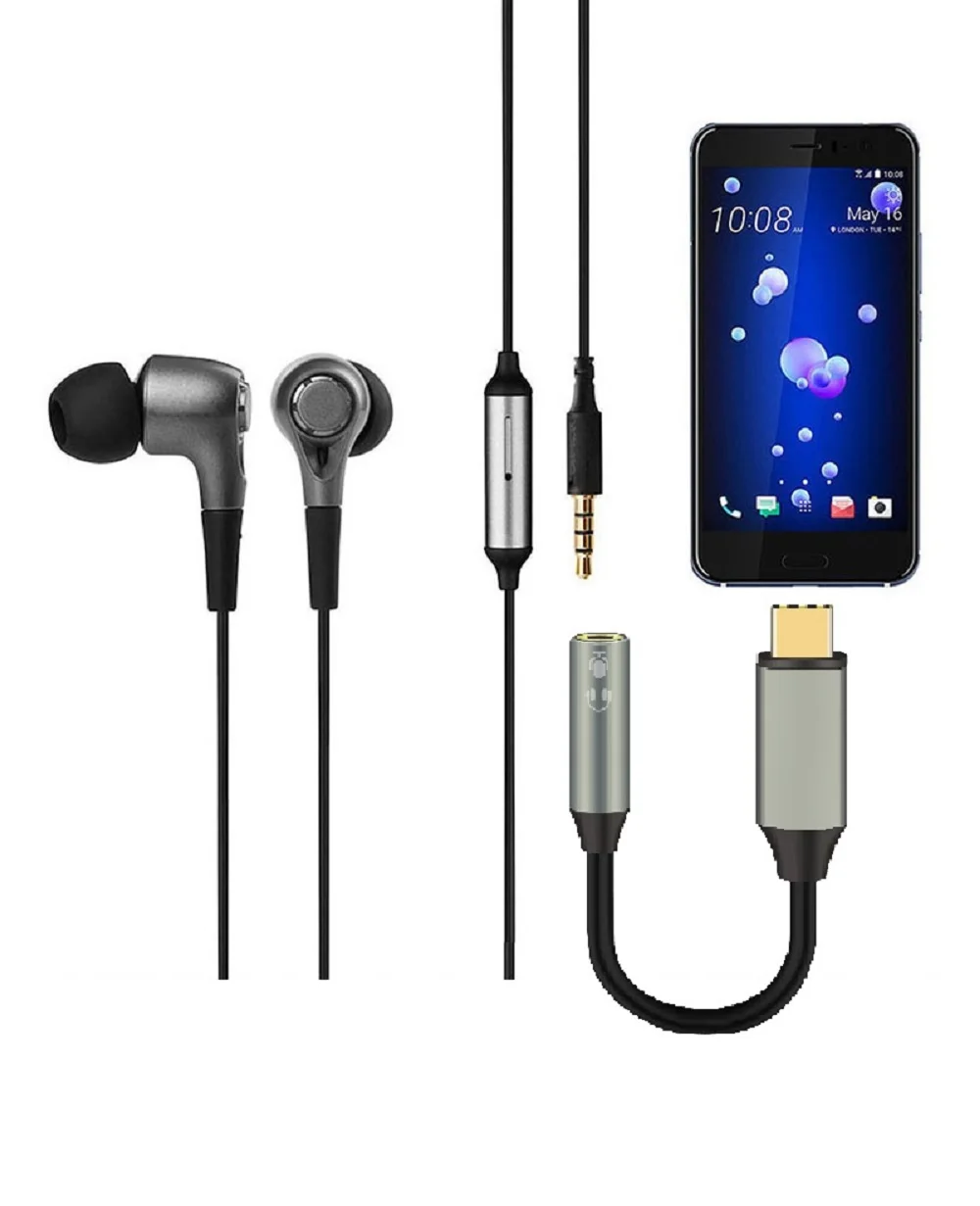 Type-C to 3.5mm Jack Earphone Cable Adapter USB Type C Male to AUX Audio Female Jack For Huawei mate10 P20 pro Xiaomi 6 8 Audio