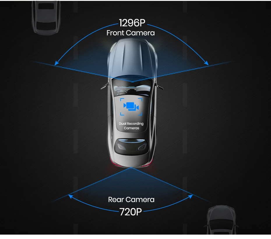 Junsun H7 ADAS 1296P HD Автомобильный видеорегистратор камера видеорегистратор 4 дюйма ips Двойной объектив 1080P видео регистратор с ночным видением Автомобильный видеорегистратор s