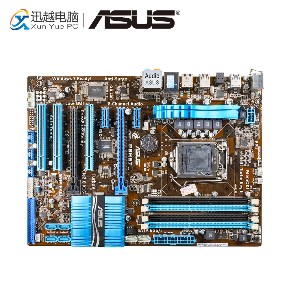 

Asus P8H67 Desktop Motherboard H67 Socket LGA 1155 i3 i5 i7 DDR3 32G ATX