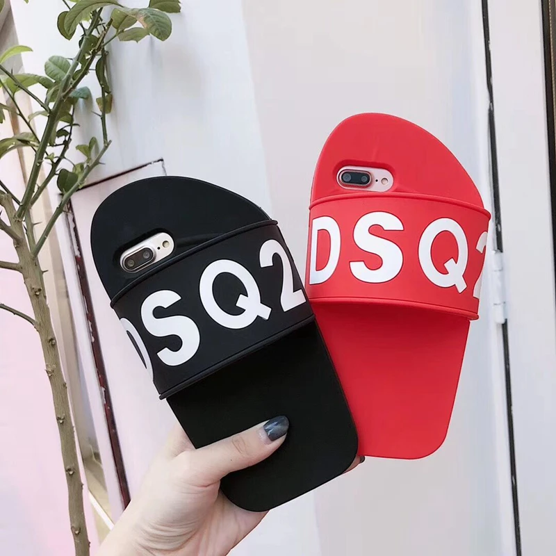 

Fashion Tide Italy 3D Shoe DSQ 2 phone case for iphone 6 S plus 7 7plus 8 8plus X XR XS Max Soft Silicone Capa Couqe