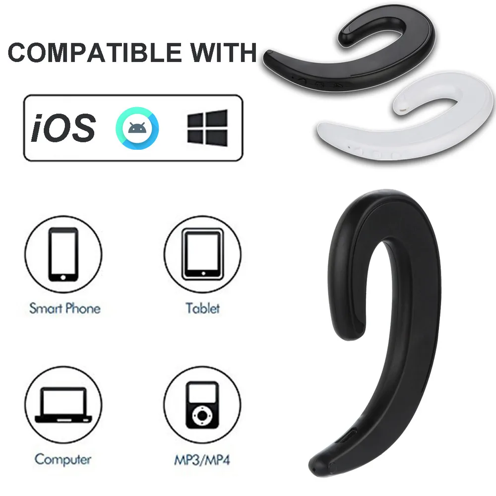 

Wireless Bone Conduction Earphone Bluetooth 4.2 Earphone Stereo Earphone for iPhone X XS MAX