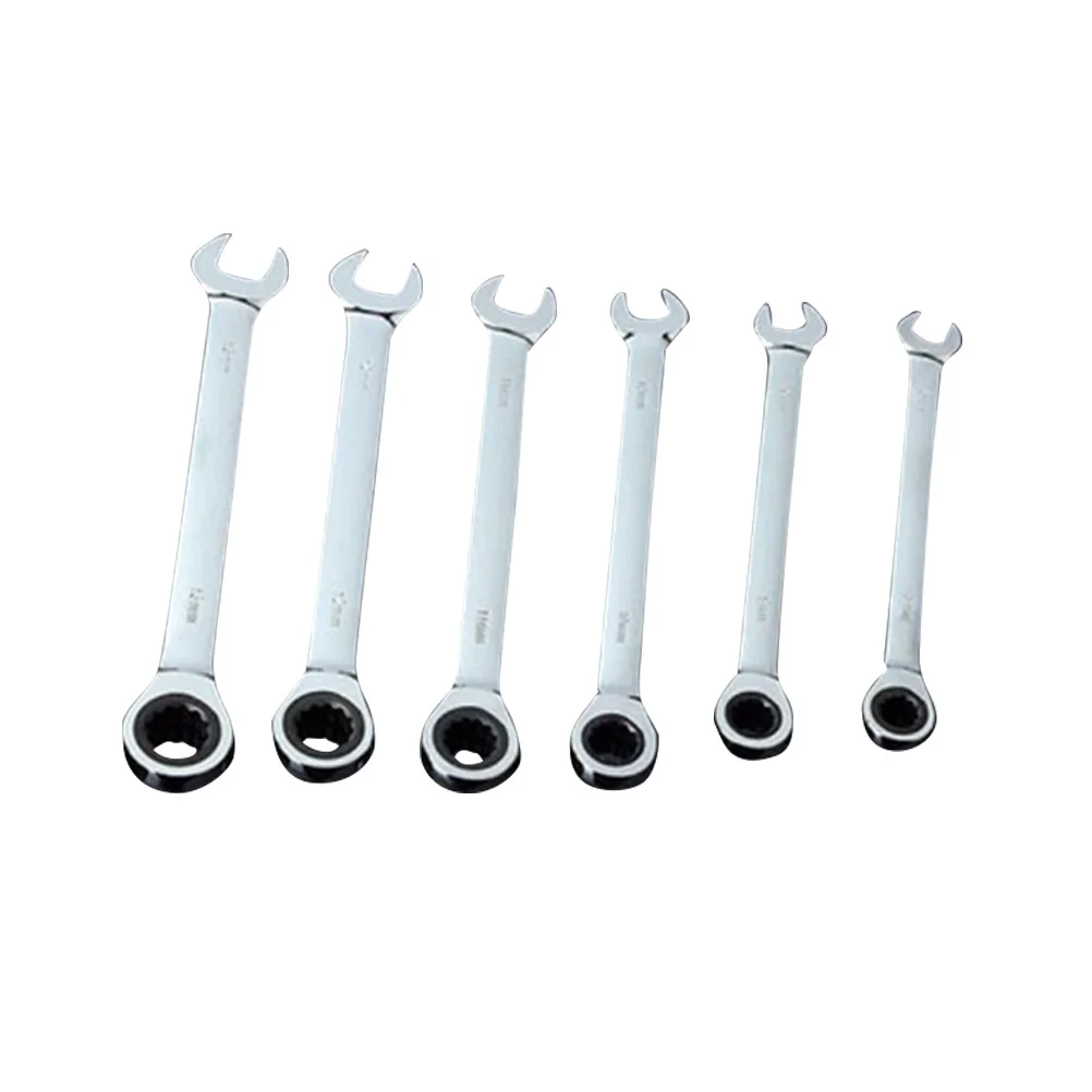 

6pcs Spanner Metal Dual Heads Ratchet Dicephalous Biservice Mixed Size Spanners for Home