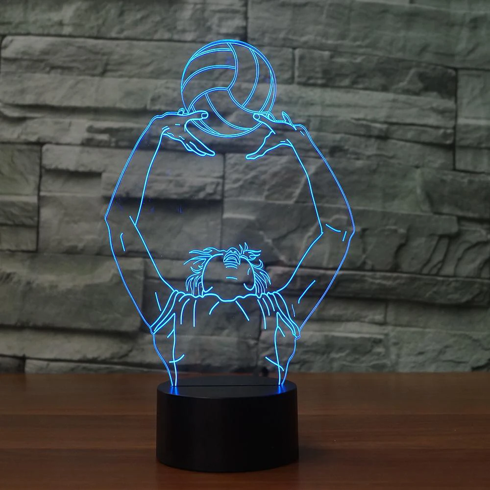 3D светодиодный светильник для игры в волейбол ночник 7 цветов|3d led night|sleep lightled night