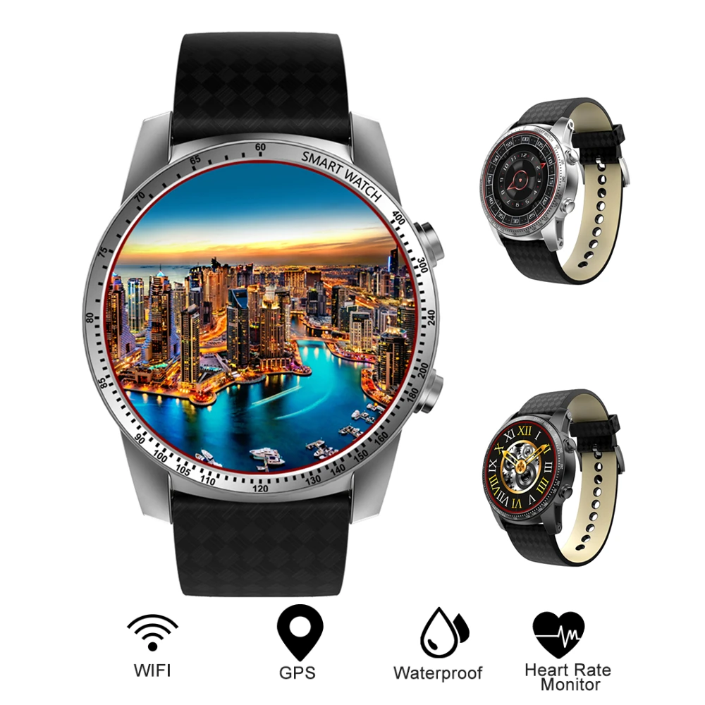 Kingwear KW99 3g Smartwatch телефон Android 5 1 MTK6580 4 ядра 8 GB Встроенная память монитор сердечного