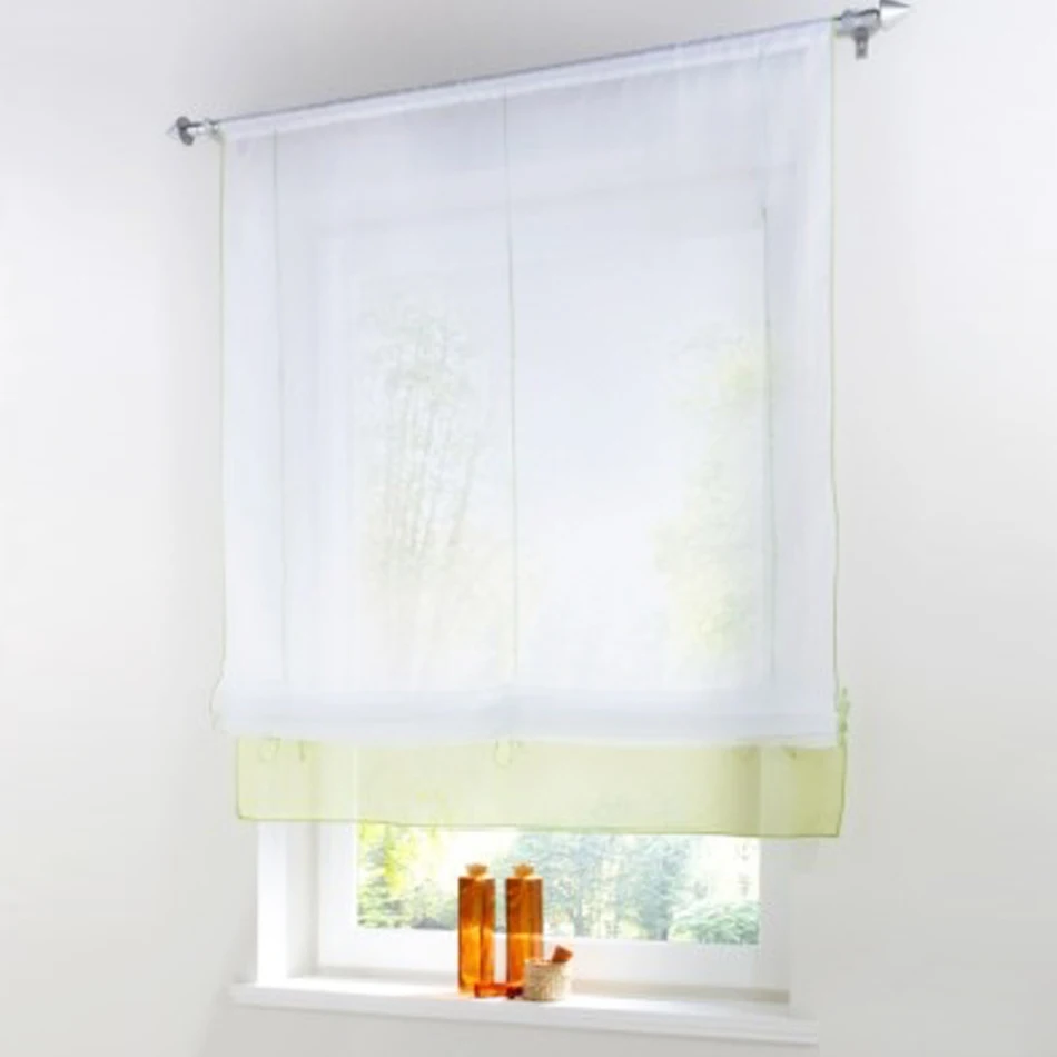 Novo Estilo Europeu Organza Tule Piecing Cortina Romana Cortinas De Novo Estilo Europeu Organza Tule Piecing Cortina Romana Cortinas De