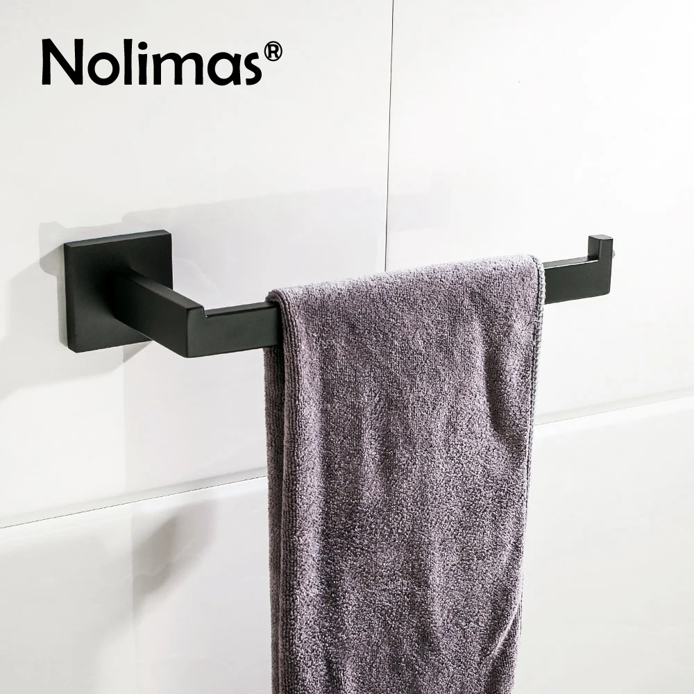 Matte Black SUS 304 Stainless Steel Bathroom Hardware Set Robe Hook Towel Bar Toilet Paper Holder Bathroom Accessories