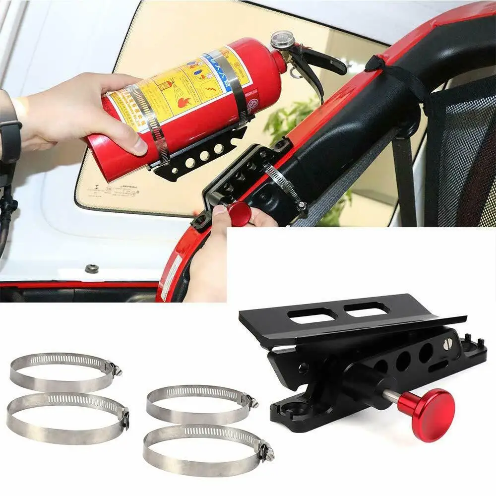 

UTV Fire Extinguisher Mount Roll-proof Rack Installation Kit for Camper van for Polaris RZR Jeep Wrangler for Can Am Maverick