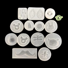 1pcs UV Resin Jewelry Liquid Silicone Mold Airplane Leaves Strawberry Dragonfly Resin Charms Mold For DIY Jewelry Making Mold