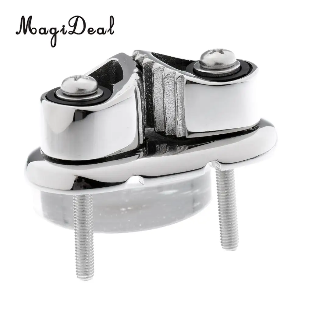 MagiDeal Professional Boat Cam Cleat With Wire Fairlead - 316 Stainless Steel for Marine Boat Kayak Canoe Dinghy Acce 65 x 34mm