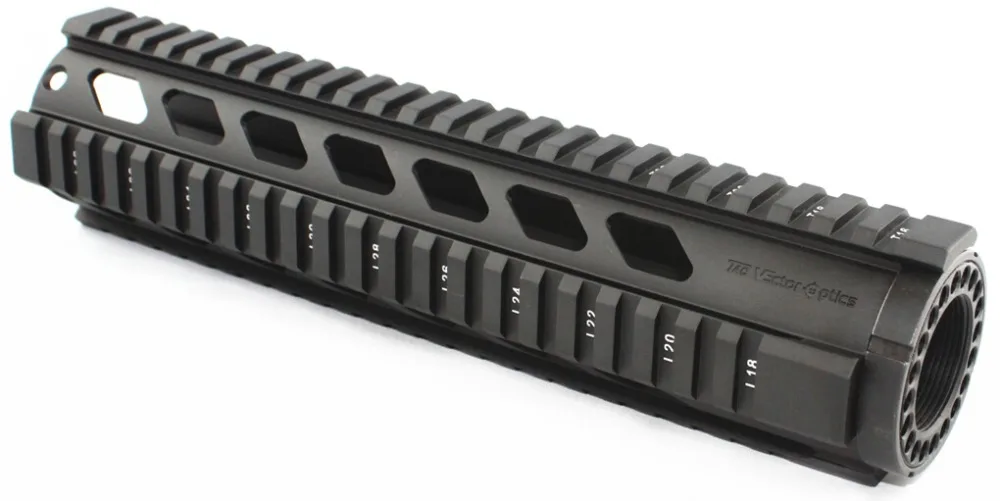 ناقلات البصريات التكتيكية T-سلسلة 10 بوصة المرجح بالأسهم الحرة Handguard رباعية السكك الحديدية جبل نظام صالح الحقيقي و الادسنس. 223 العينية