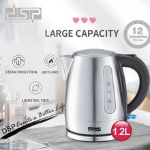 DSP1.2L Mini Electric Kettle Stainless Steel 1850W Household Electric Kettle Tea Heater220V-240V soar cl a98 food grade 304 stainless steel electric kettle household hot kettle double deck power off tea pot