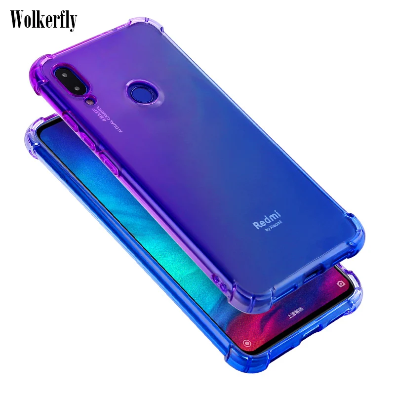 

Case For Xiaomi Redmi Note 7 Case Shockproof Gradient Soft Silicone Cover On For Xiaomi Redmi Note 7 Pro Note 7 Phone Case Funda