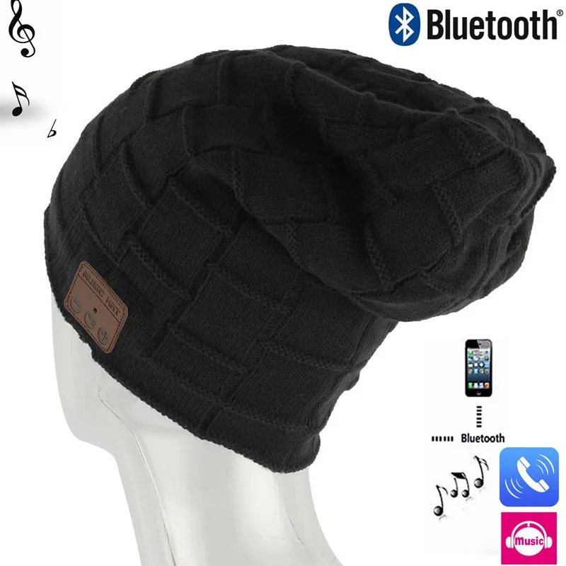 Новинка 2019 модная Шапка бини беспроводные наушники с Bluetooth смарт гарнитура