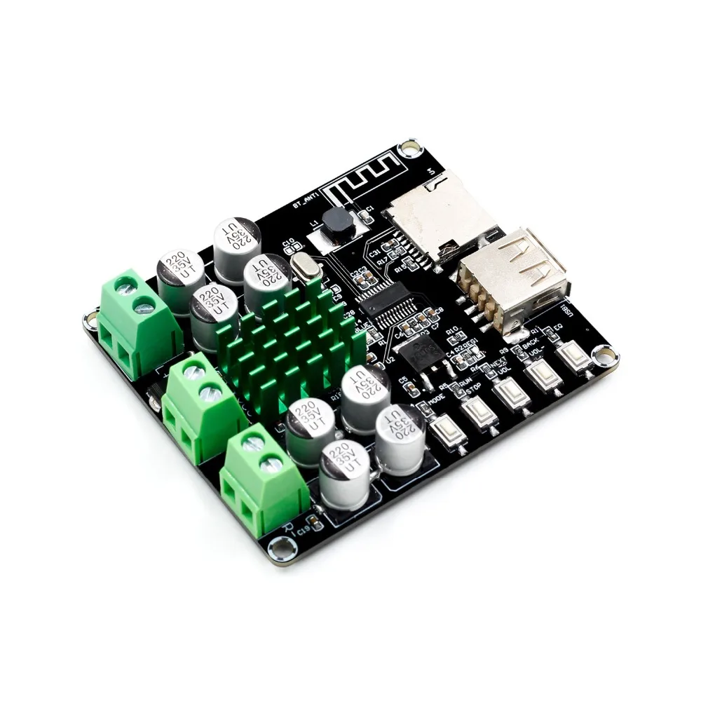 VHM 302 DC12 24V TPA3116D2 50 Вт + Bluetooth 4 0 усилитель плата с U диск TF карта плеер 302|Интегральные