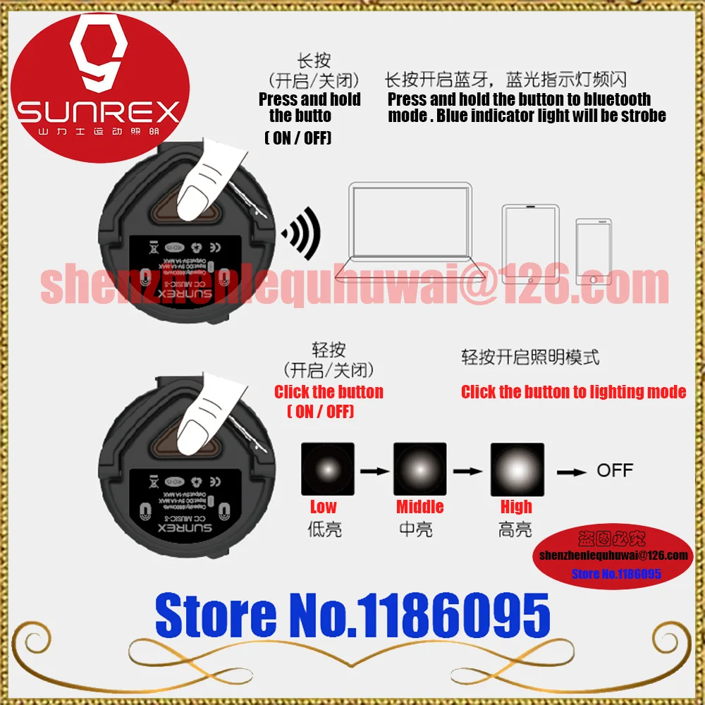 Новые высококачественные SUNREX CC MUSIC-S Кемпинг Фонарь 6600 мАч bluetooth динамик свет перезаряжаемый светодиодный и power bank