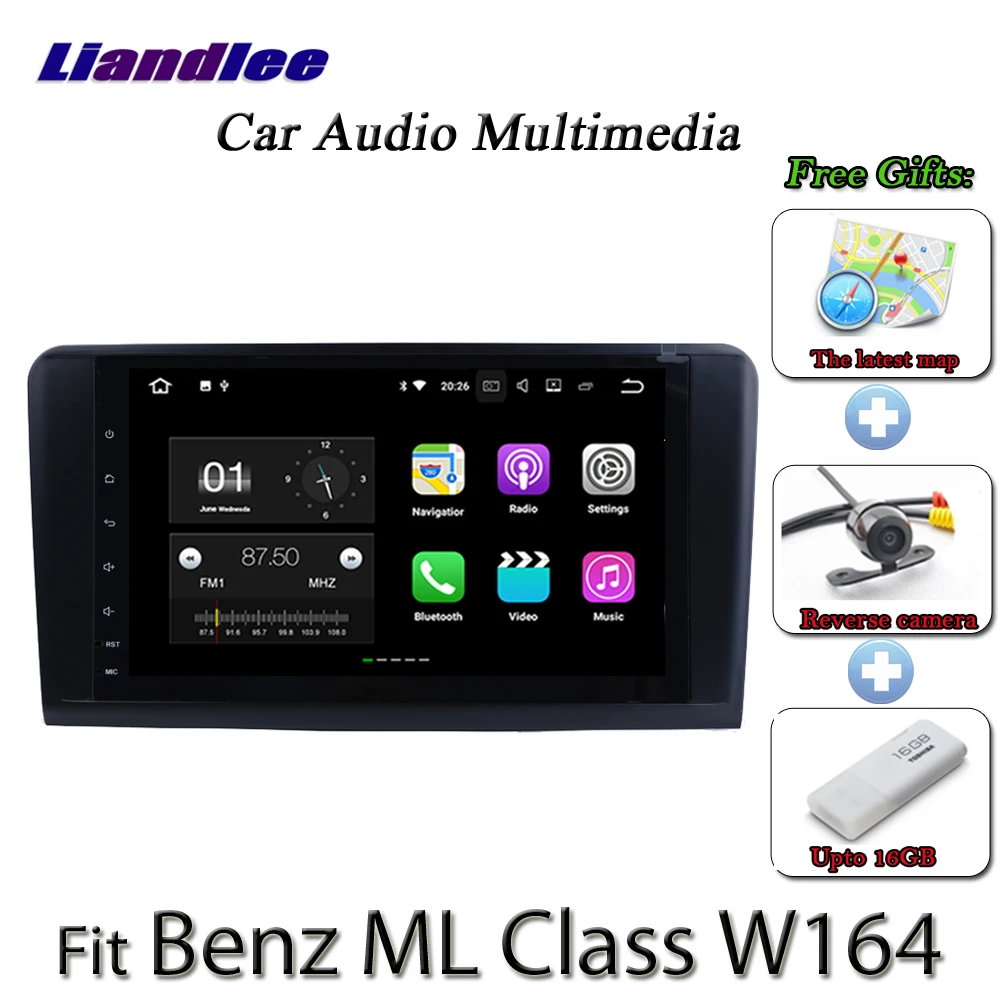 Sale Liandlee Android System For Mercedes Benz ML Class W164 ML300 ML350 Radio GPS Nav MAP Navigation BT HD Screen Multimedia NO DVD 2