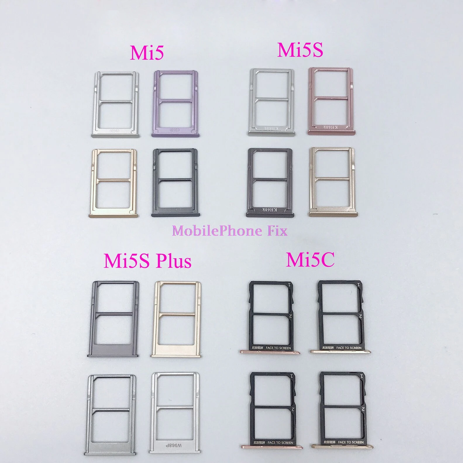 

Sim Card Tray For Xiaomi Mi5, 5S, 5S Plus, 5C Sim + SD Card Slot Holder Adapter Replacement Parts