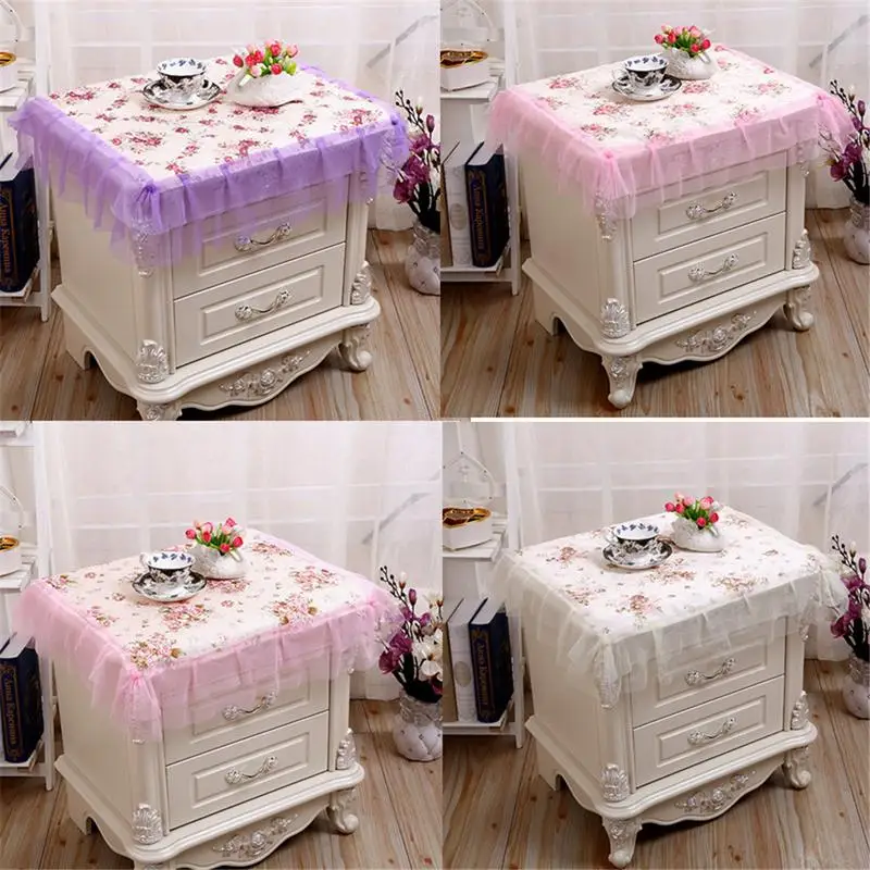 US 27 OFF Fabric Garden Bedside Table Cover Lace Flower Small Tablecloth Bedside Table Dust Cover In Clothing Covers From Home Garden On