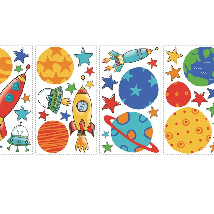 Roommates Nursery Baby Room Wall Decor Planets And Rockets Wall Decals
