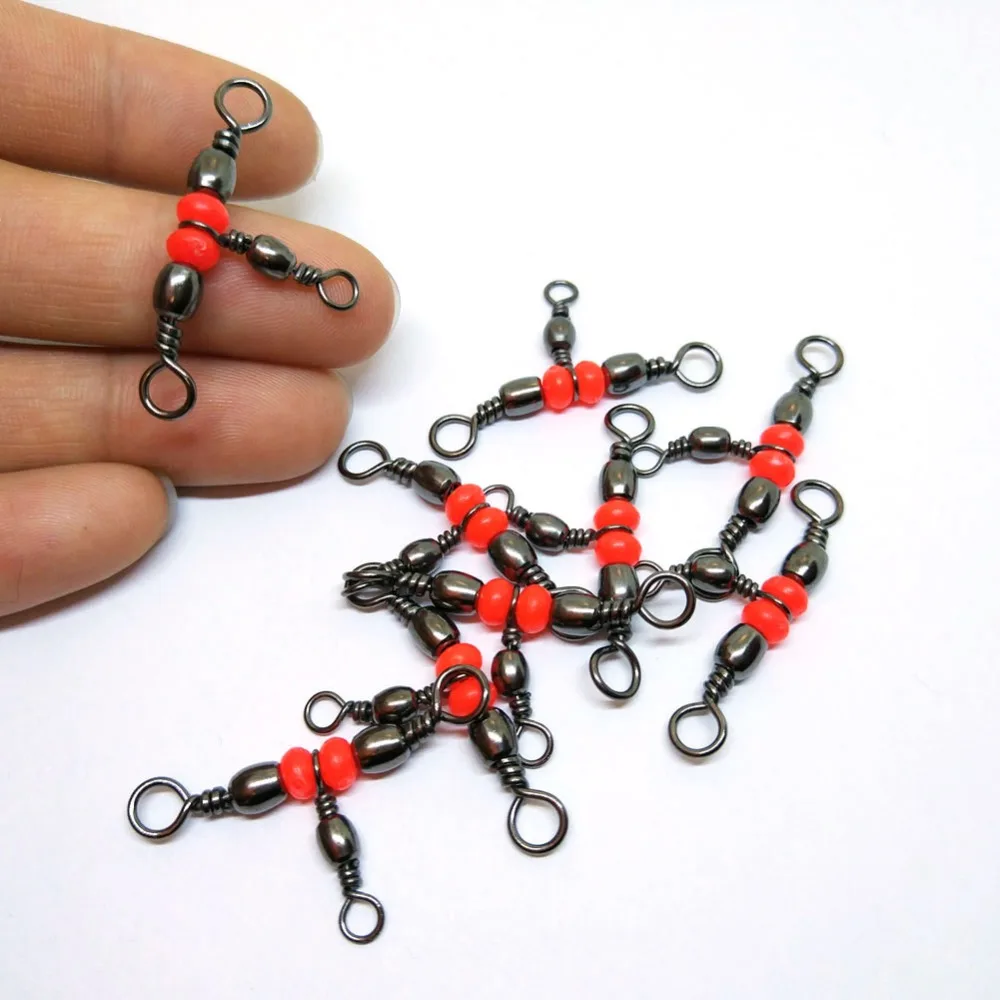 1000 pieces/lot Fishing Swivel Rolling Swivel With Snap Fishhook Lure