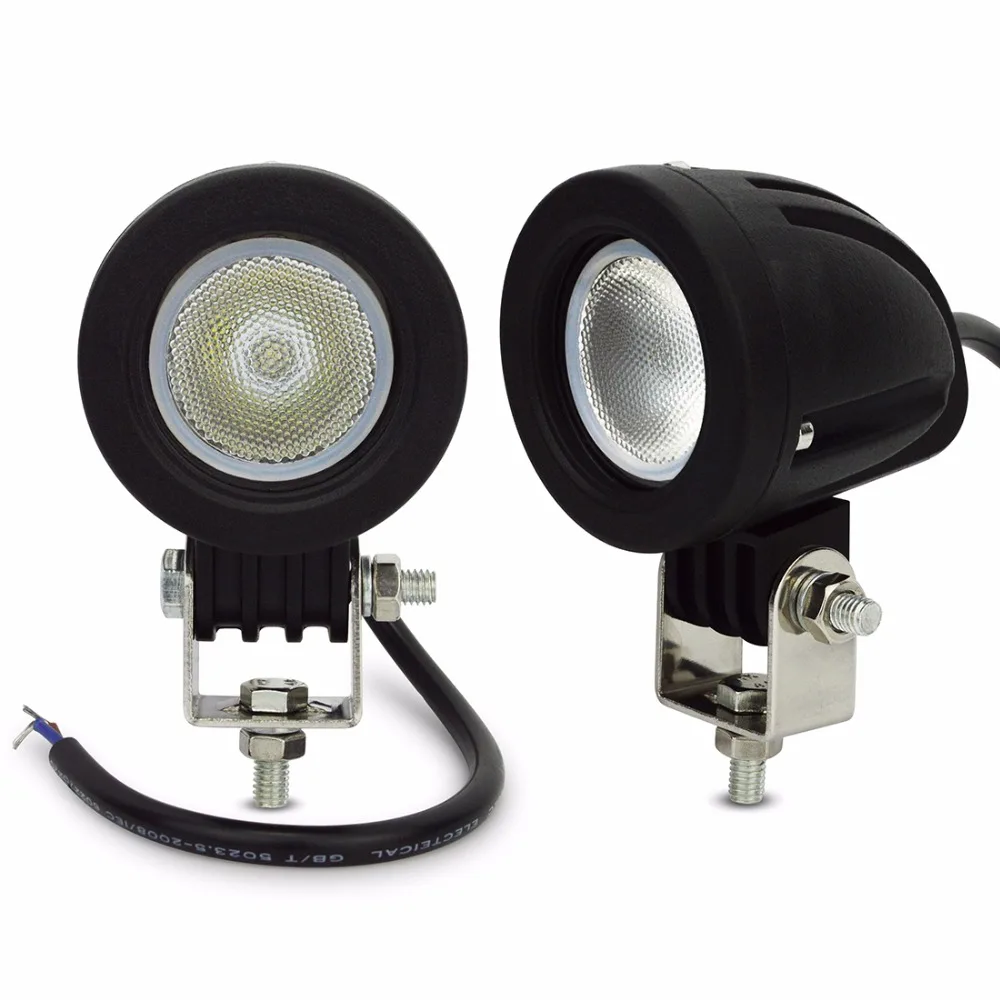 2 pcs led motorcycle 10w led driving light Flood beam led 10w for