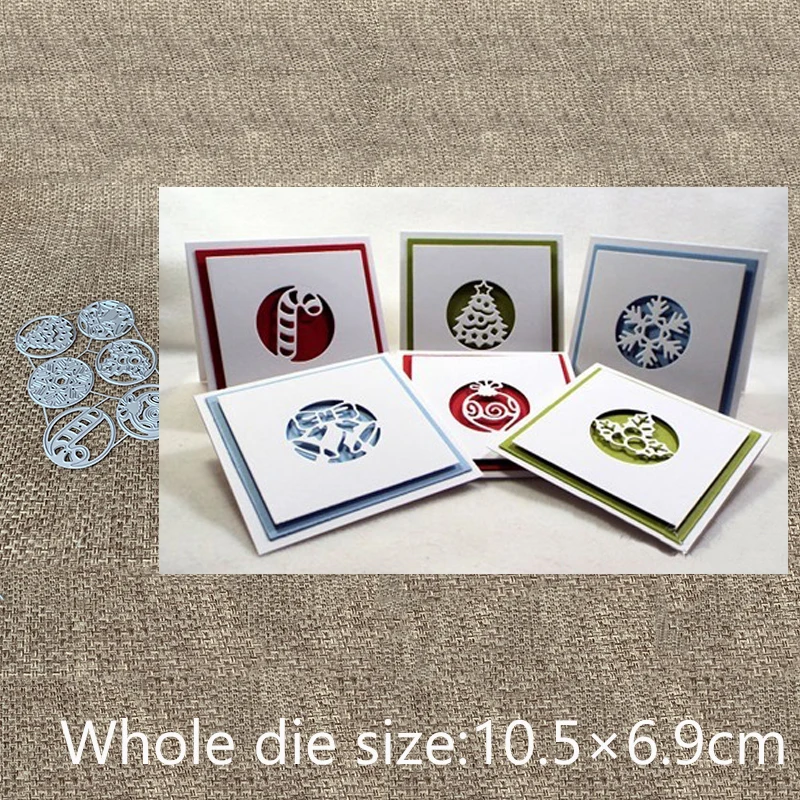 

New Design Craft Metal Cutting Die die cuts 6pcs Christmas rings decoration scrapbook Album Paper Card Craft Embossing die cuts