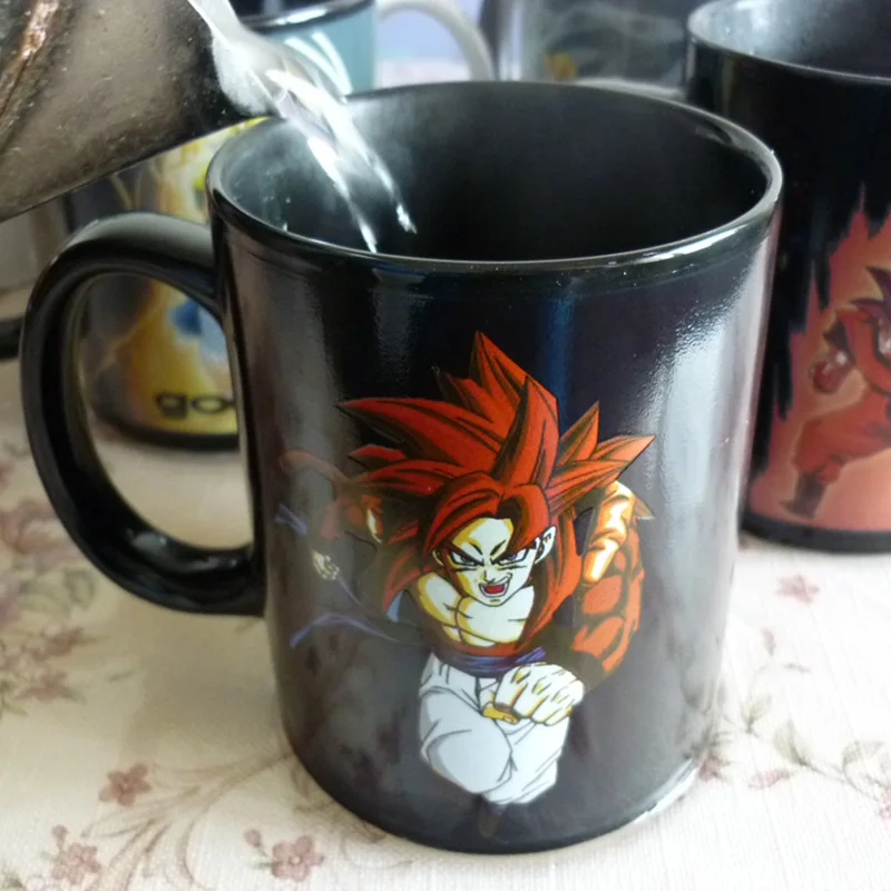 

Dragon Ball Z Vegeta Mug Anime Vegeta Super Saiyan State Design Heat-Sensitive Reactive Ceramic Color Changing Mugs