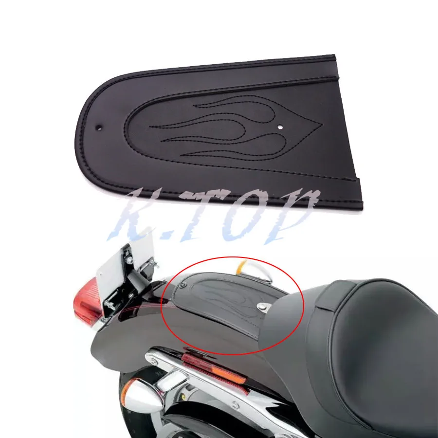 Черный пламени Кожа плотная заднее крыло нагрудник для Harley Sportster XL Соло место на 04-16 мотоциклов