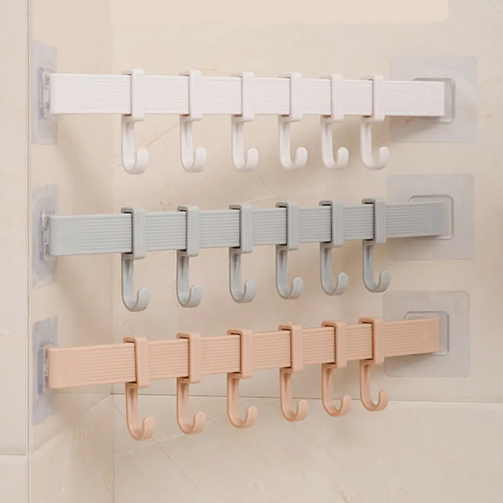

Magic Space Saving Over-The-Door Hook Rack Metal 5 Hooks Hanger Storage Holder Hanging Coat Hat