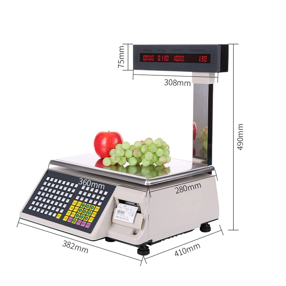 Лидер продаж шкала измерения/Электронные весы с штрих-кодов принтера для фрукты оптового рынка