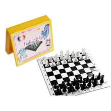 Hot Small Box Loading Chess Magnetic Mini Portable Plastic Chess Set Board Games For Friends Children's & Kid Entertainment Gift
