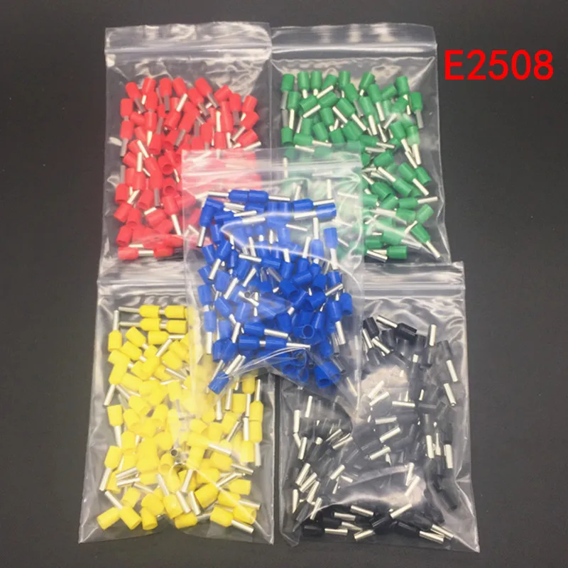 

100Pcs/Pack E2508 Tube 2.5MM2 Insulated Cable Wire Connector Crimp Terminal
