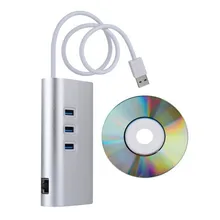 Надежный Алюминиевый Гигабитный сетевой адаптер ЛОКАЛЬНОЙ Сети Ethernet 3 Порт USB 3.0 HUB RJ45 теоретическая скорость 5 ГБИТ