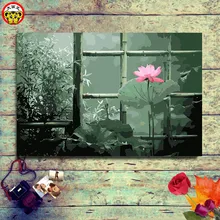 Картина по номерам художественная краска по номерам из окна картины Рисование Раскраска по номерам на холсте с рамкой нумерация р